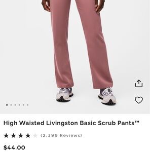 FIGS Livingston Scrub Pants in Mauve